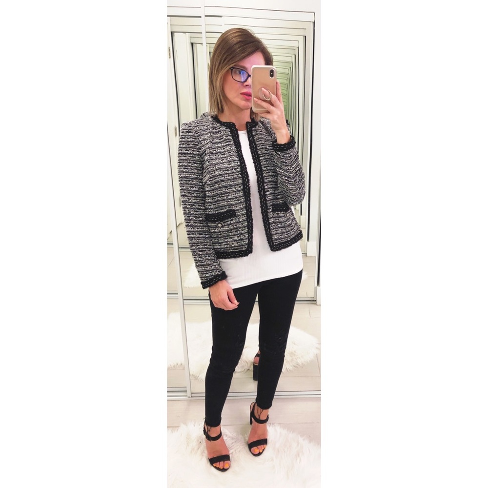 The Kooples Tweed Wool-Blend Blazer